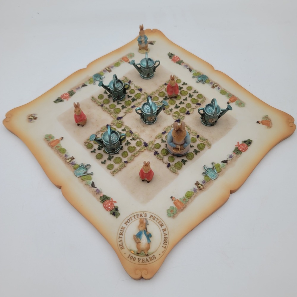 Beatrix Potter Peter Rabbit 100 Years Tic Tac Toe Board Game Set Collectible